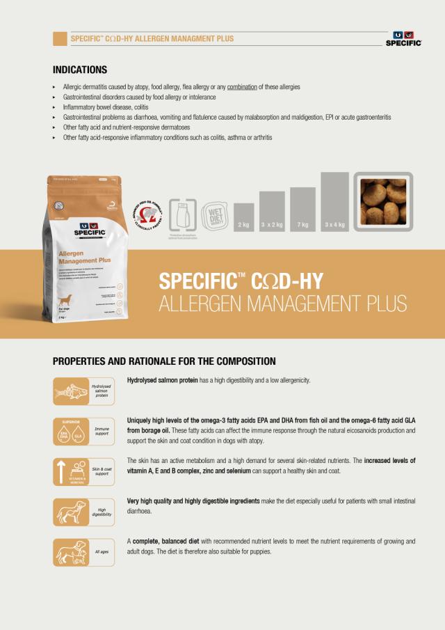 Derma & Allergy Product Data Sheet